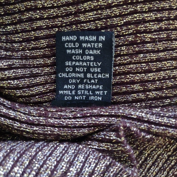 Cyrus Metallic Gold/Black Cowl Neck Special Occasion Top SzL EUC - Picture 9 of 12